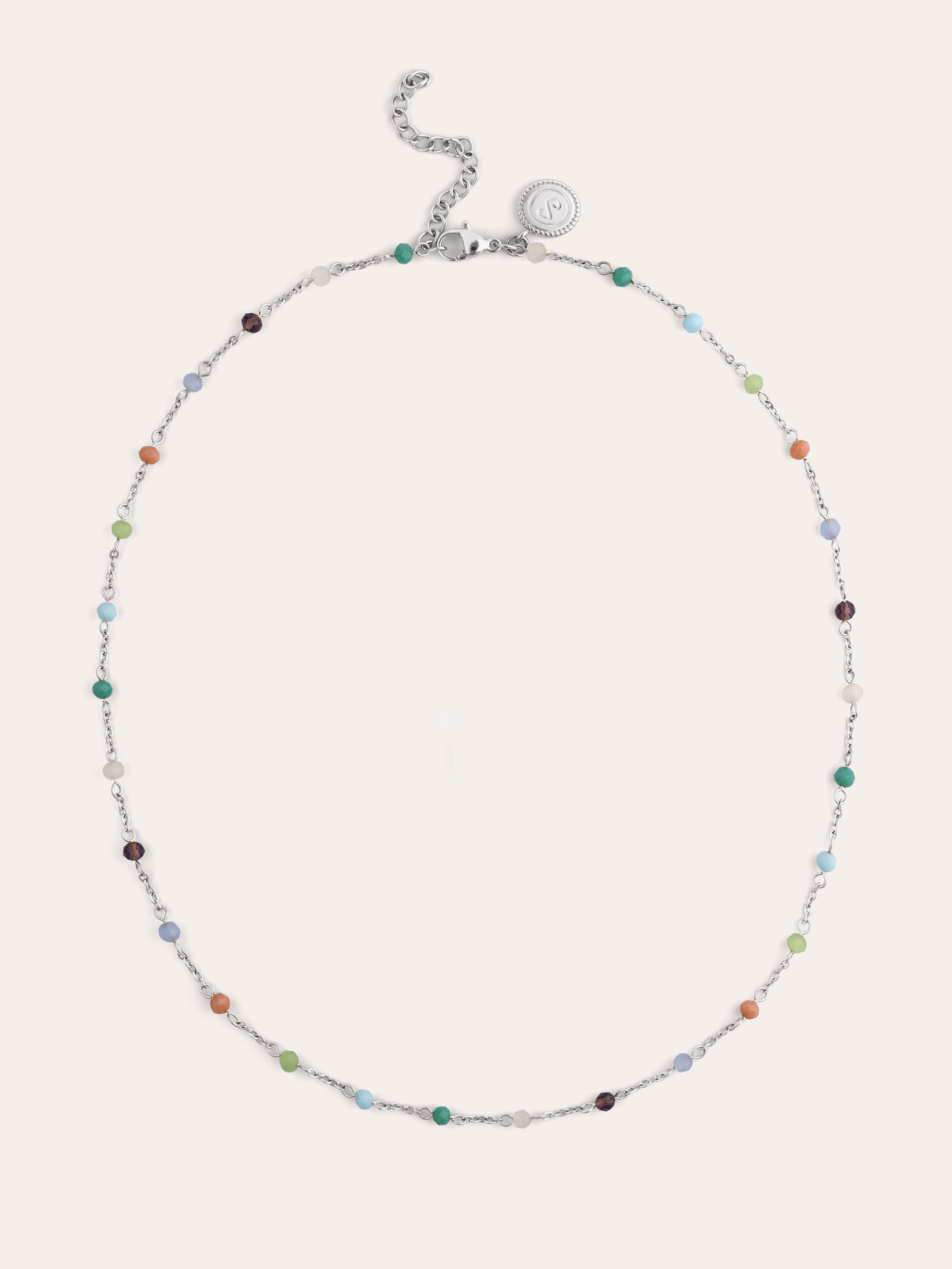 Collar Crystals Colors Acero