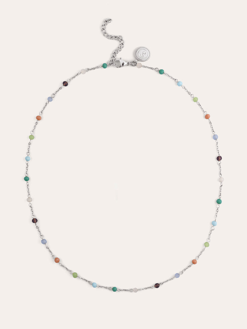 Collar Crystals Colors Acero
