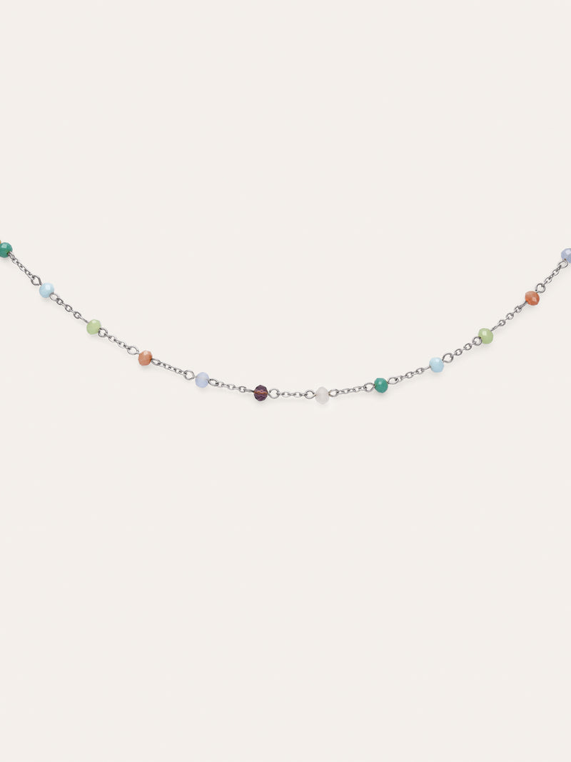 Collar Crystals Colors Acero