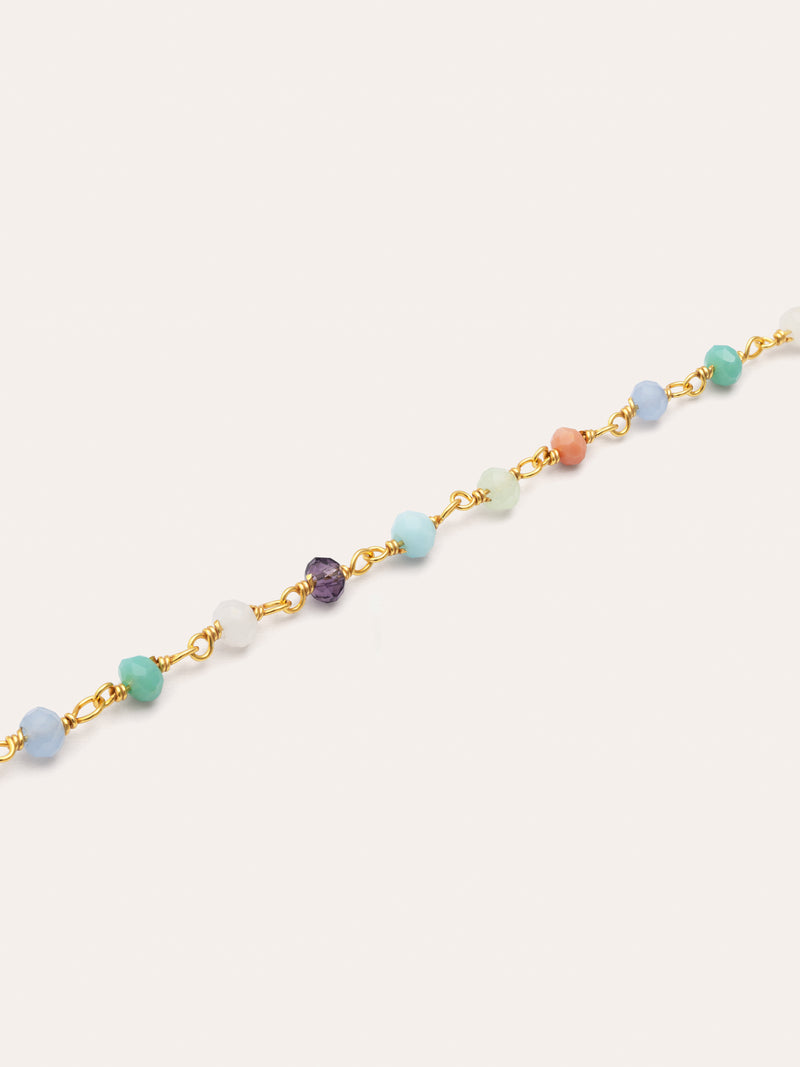 Crystals Colors Gold Necklace