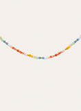 Collar Crystals Pastel Acero Baño Oro
