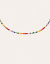 Crystals Rainbow Stainless Steel Gold Necklace