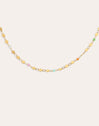 Long Crystals Sun Sterling Steel Gold Necklace