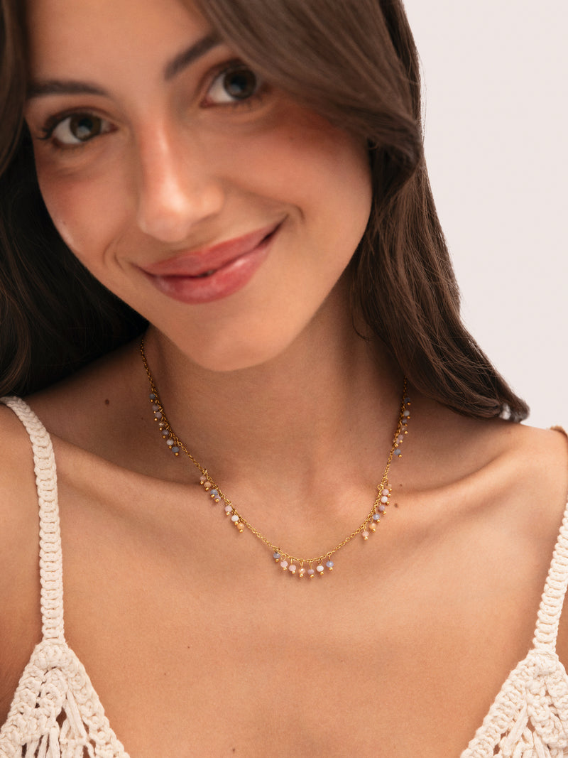Collar Dancing Daphne Acero Baño Oro