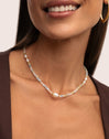 Collar Daphne Pearls Acero Baño Oro