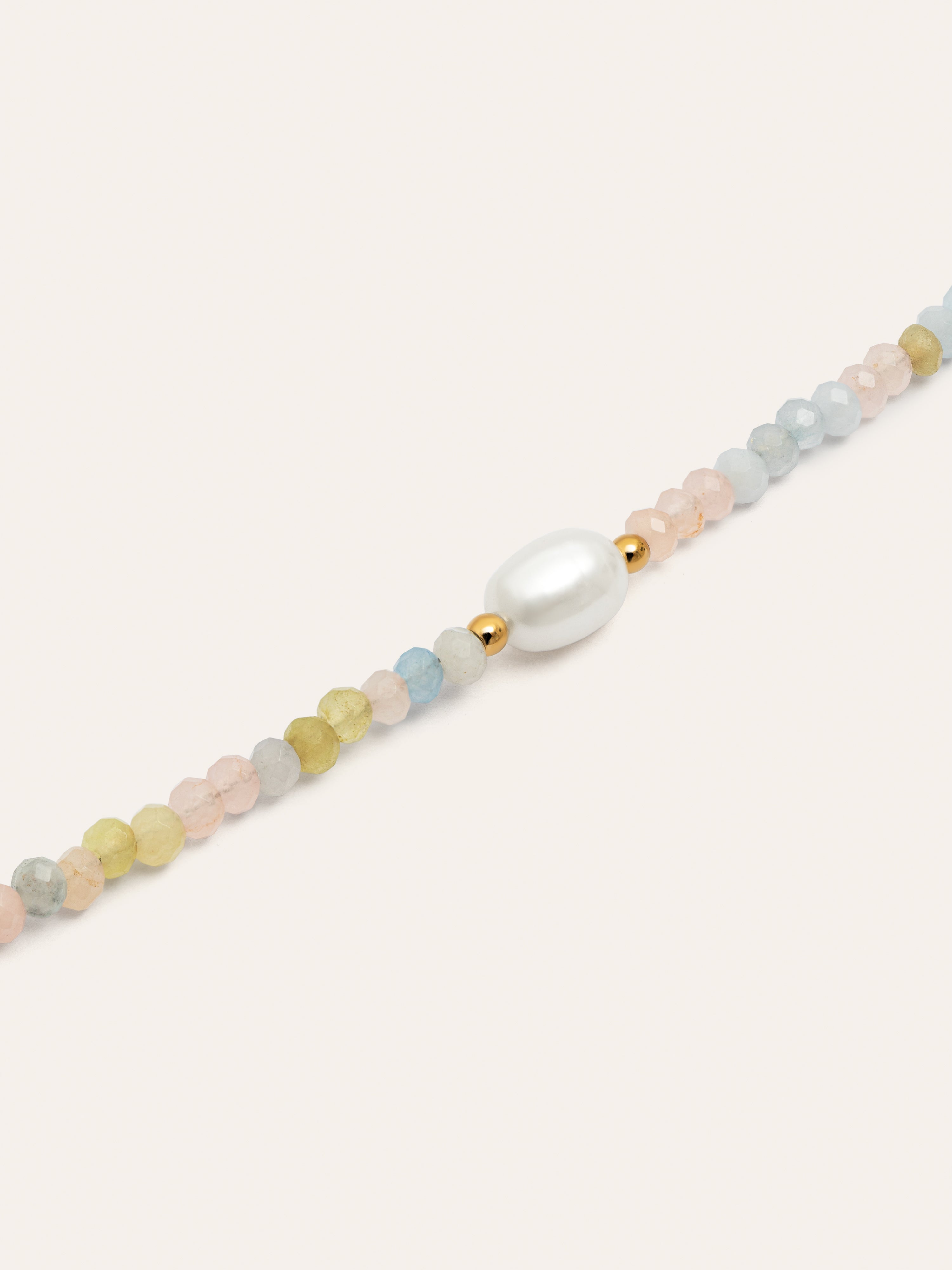 Collar Daphne Pearls Acero Baño Oro