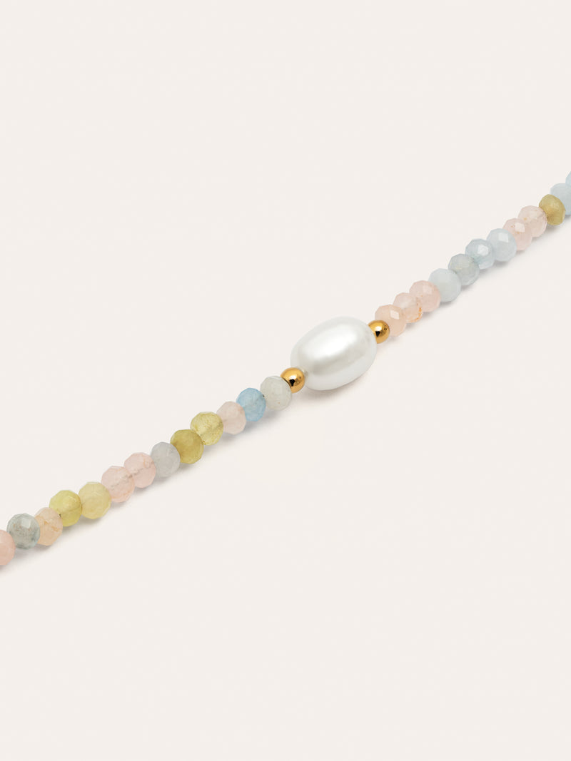 Collar Daphne Pearls Acero Baño Oro