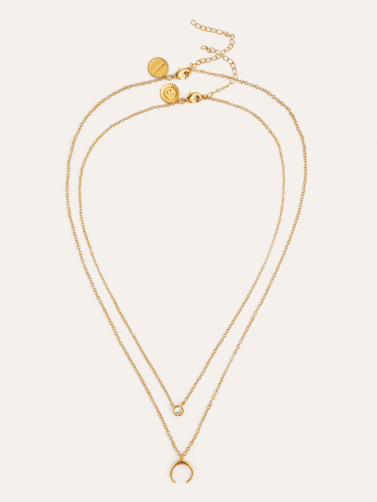 Pack of 2 Spark Necklaces + Mini Moonset Gold Plating - vista 5