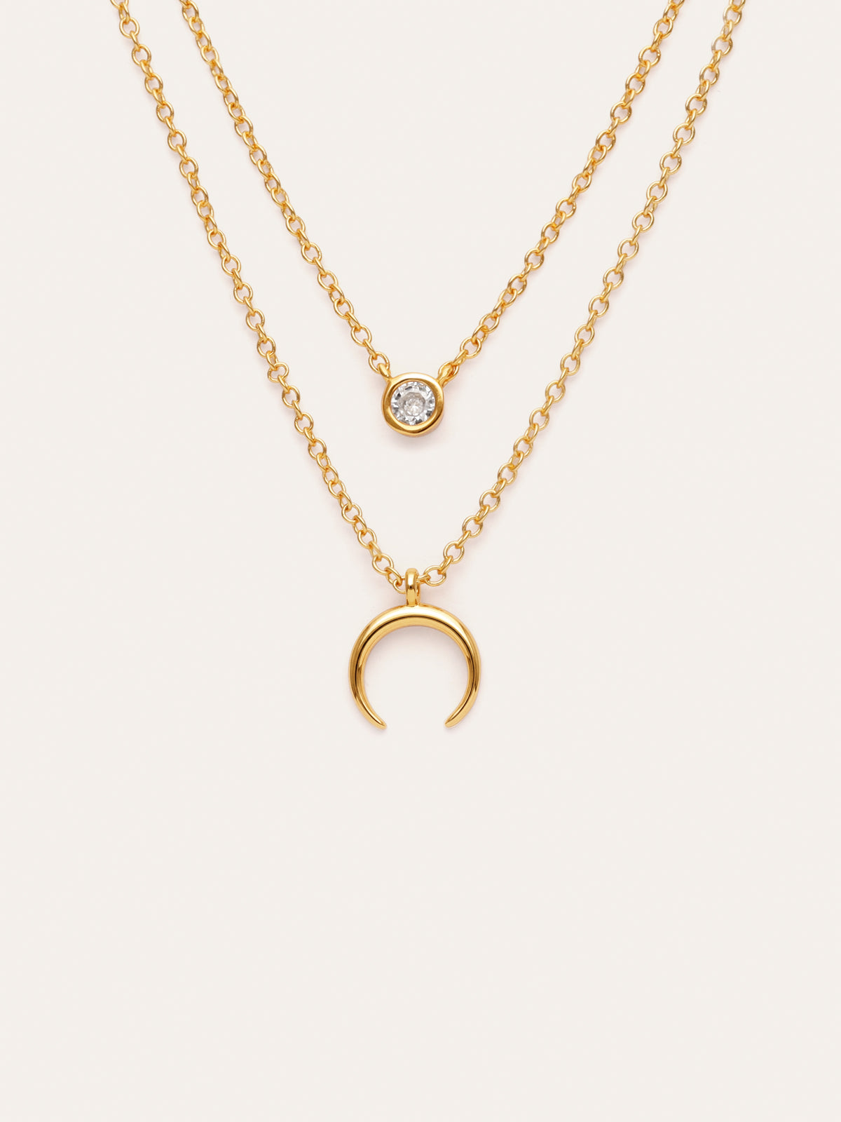 Pack of 2 Spark Necklaces + Mini Moonset Gold Plating
