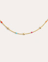 Dots L Colors Enamel Gold Stainless Steel Necklace