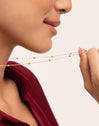 Dots L Stainless Steel Gold Necklace