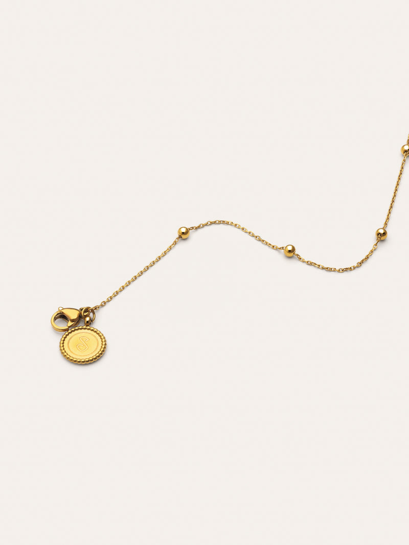 Dots L Stainless Steel Gold Necklace