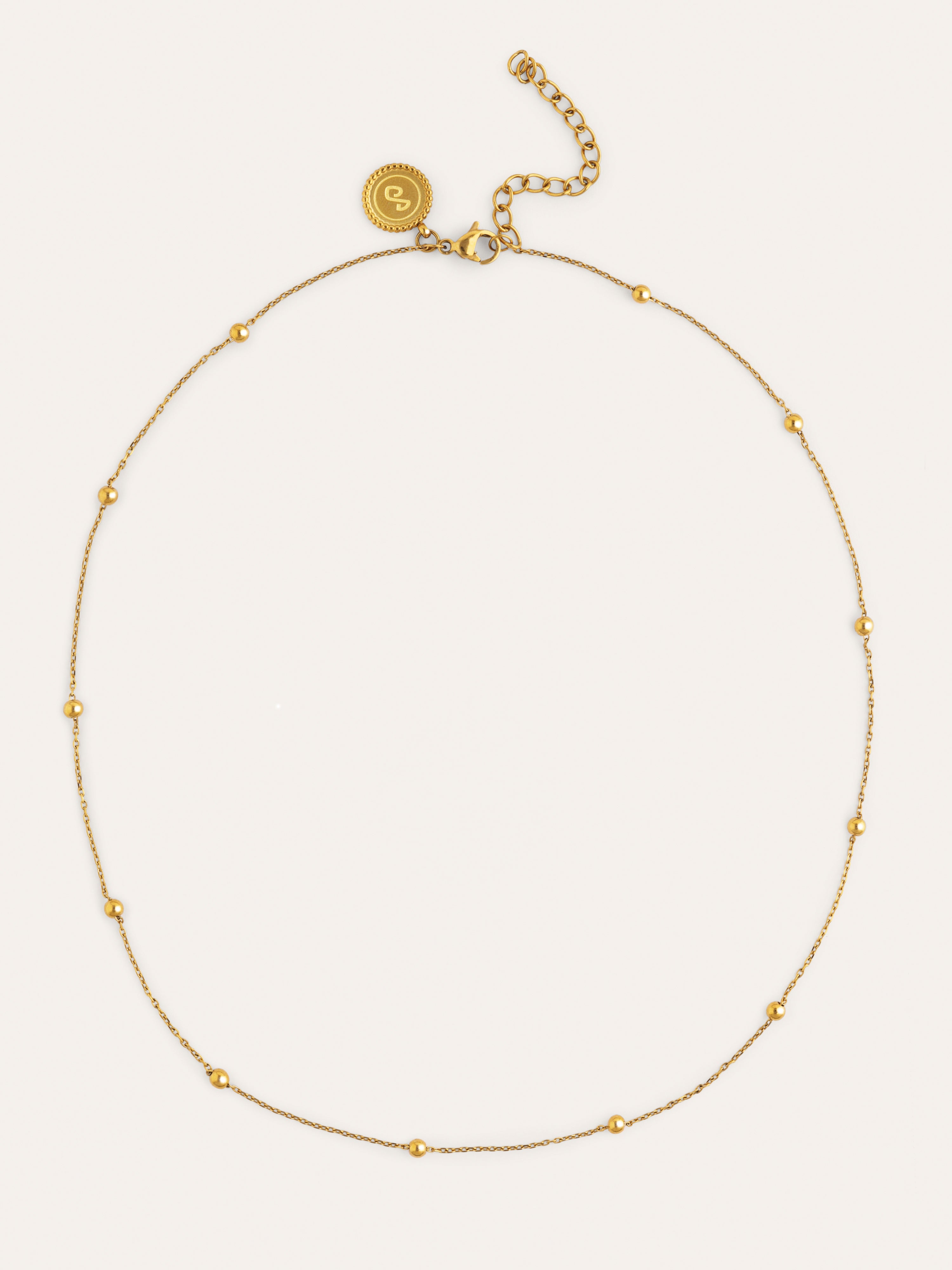 Dots L Stainless Steel Gold Necklace