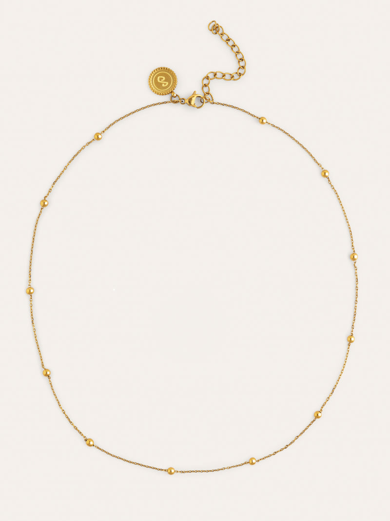 Dots L Stainless Steel Gold Necklace