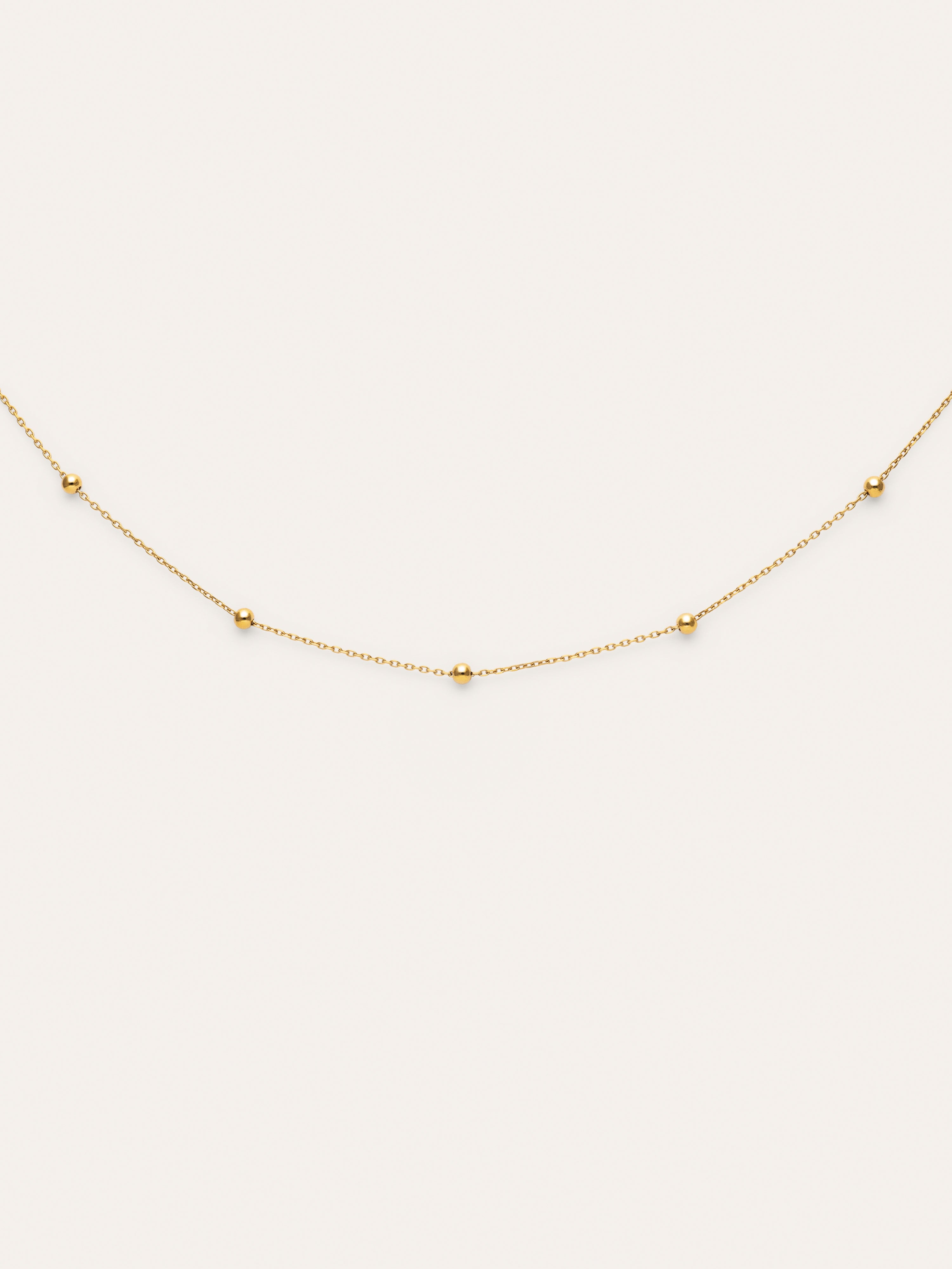 Dots L Stainless Steel Gold Necklace