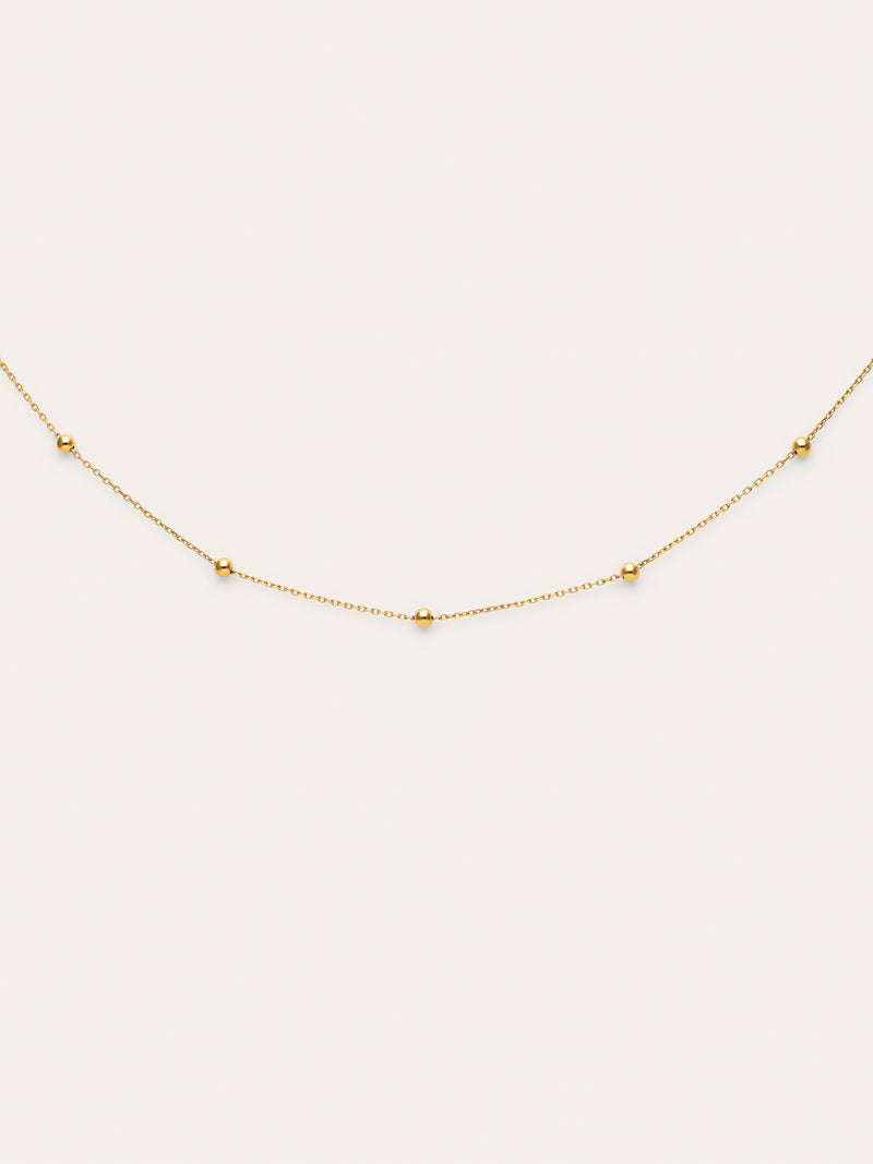Dots L Stainless Steel Gold Necklace