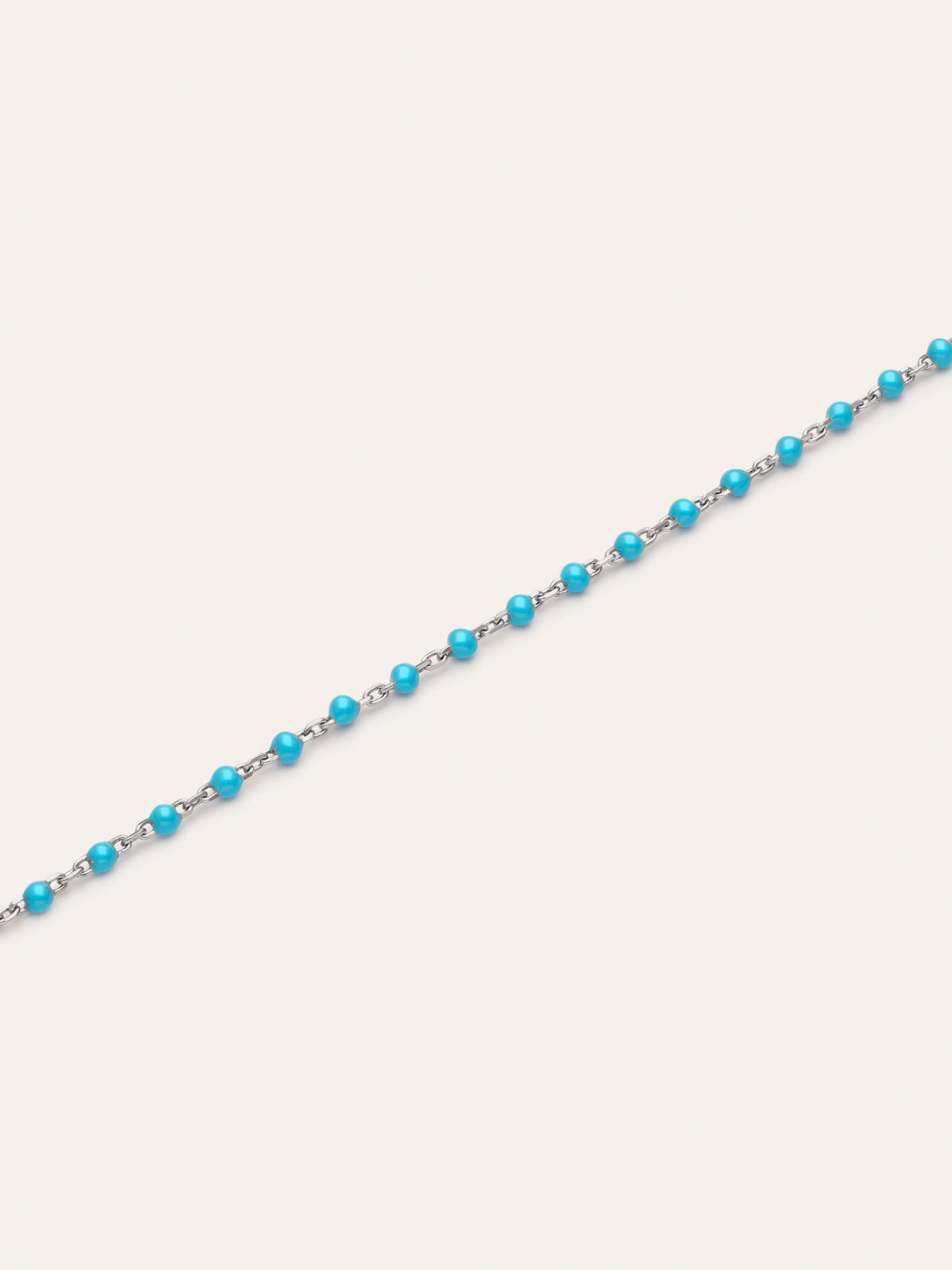 Imagen detalle de Dots Turquoise Enamel Steel Necklace