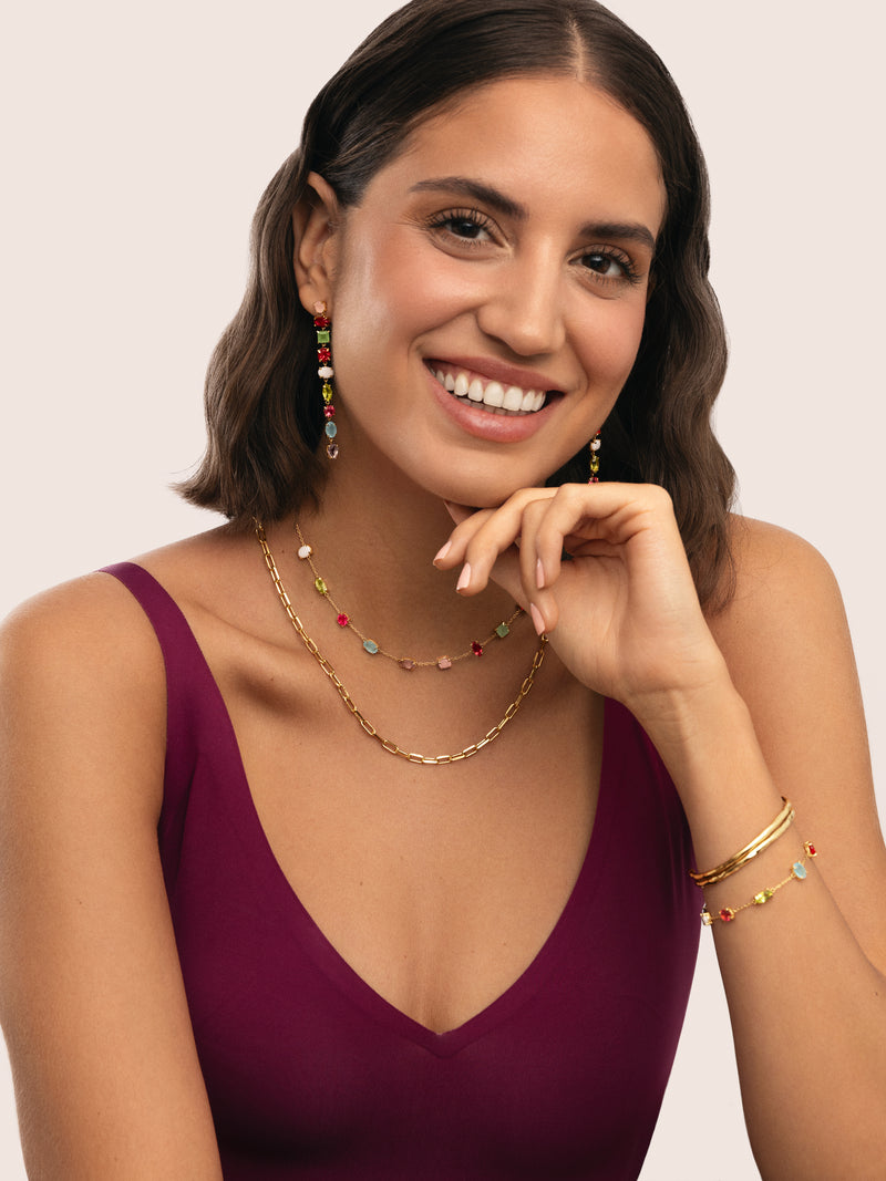 Drop Orquidea Gold Necklace