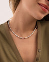 Daylight Pearls Stainless Steel Gold Necklace