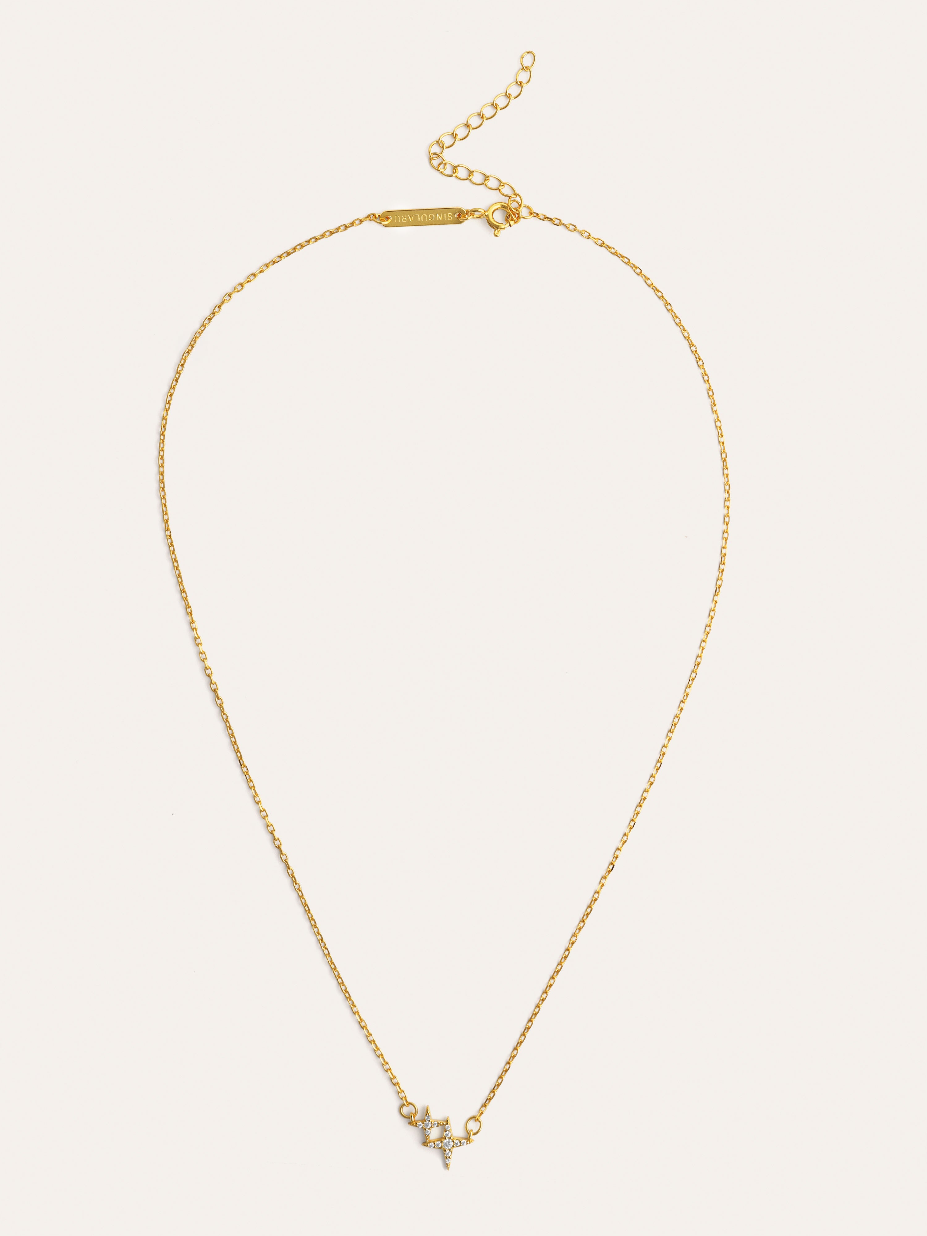 Duo Spark Silver Gold-Plated Necklace