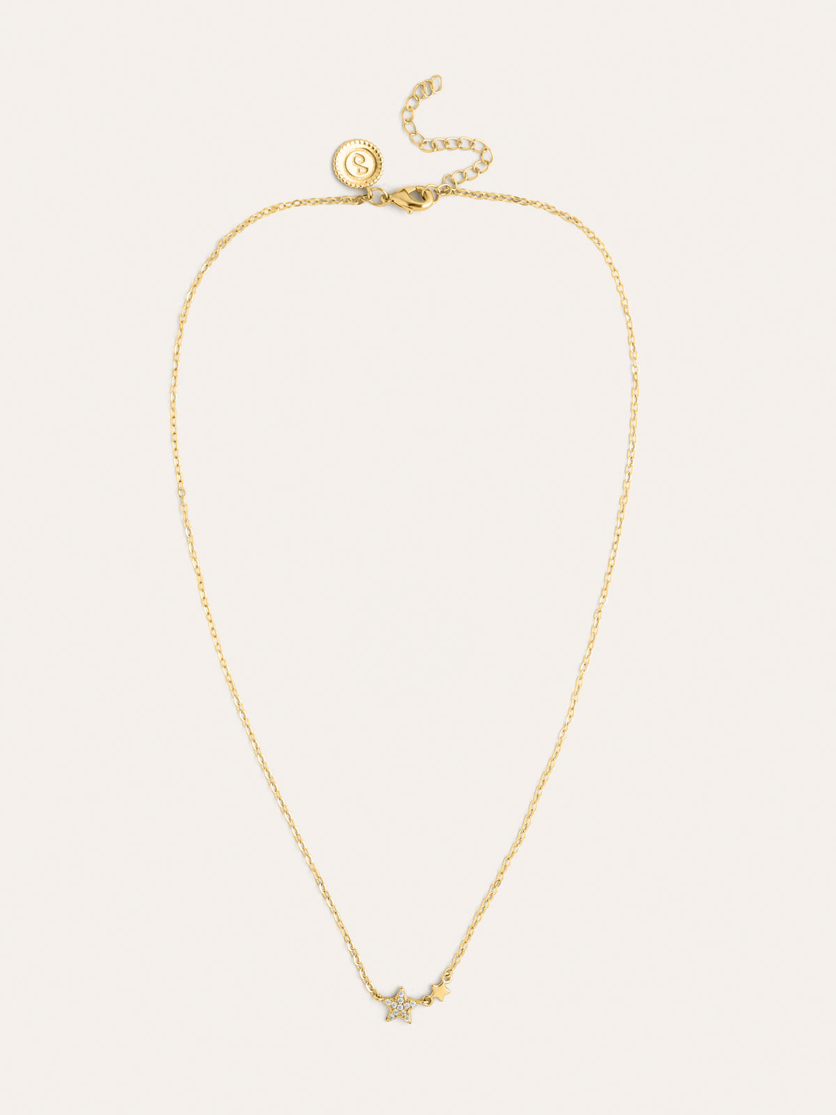 Duo Stars Gold-Plated Necklace - vista 4
