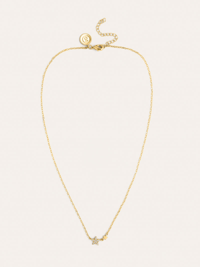 Duo Stars Gold-Plated Necklace