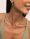 Dye Dots Pastel Stainless Steel Gold Necklace