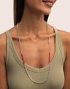 Dye Dots Pastel Stainless Steel Gold Necklace