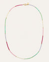 Dye Dots Pastel Stainless Steel Gold Necklace