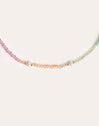 Dye Pearls Colors Gold Necklace