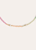 Dye Pearls Colors Gold Necklace