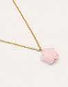 Imagen detalle de Rose Quartz Star Necklace Steel Gold Plated
