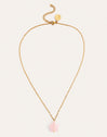 Rose Quartz Star Necklace Steel Gold Plated - vista 4