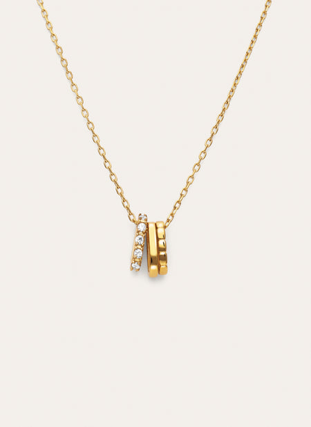 Collar Family Acero Baño Oro
