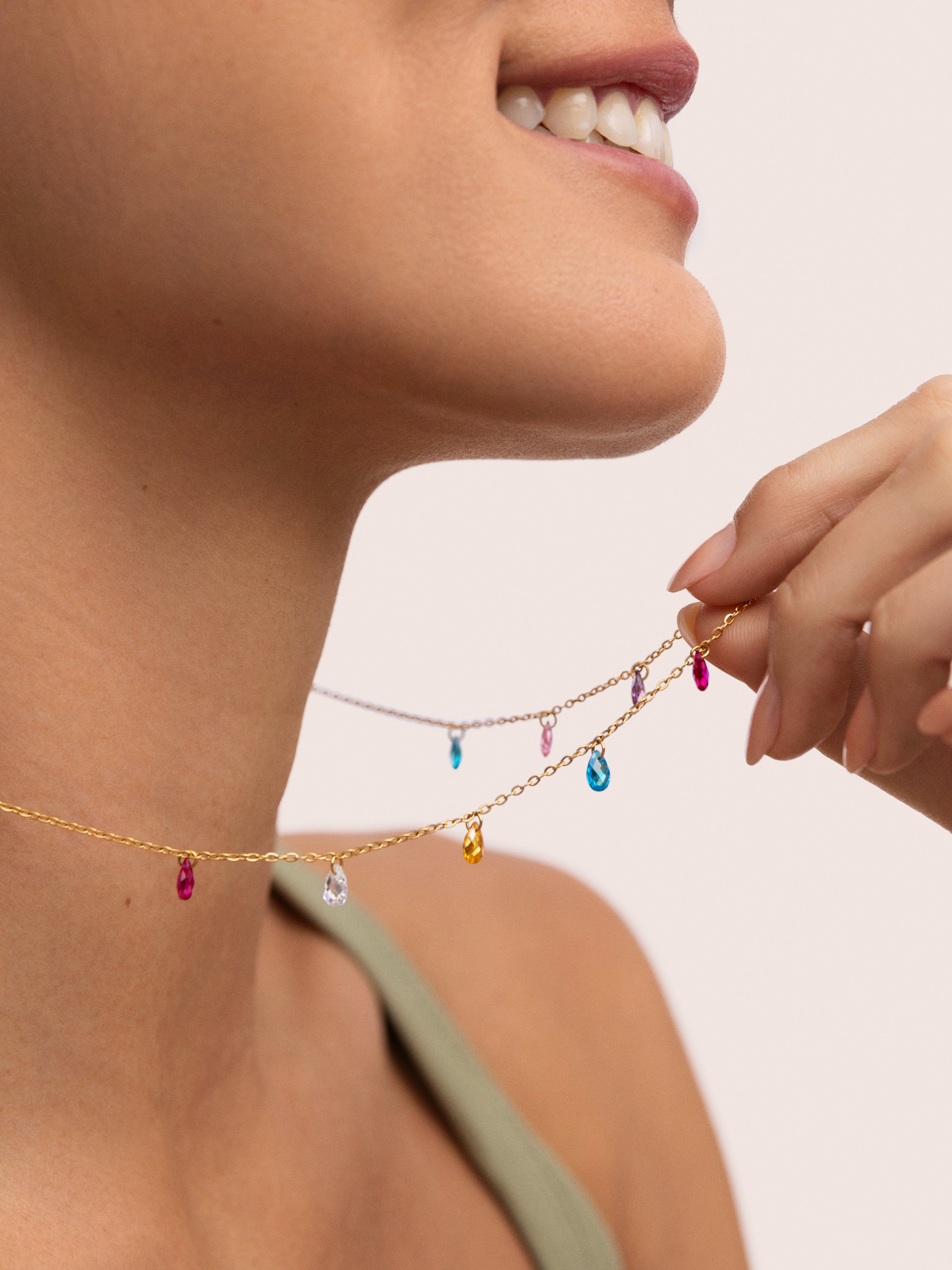 Collar Xiqueta Meua Colors Acero Baño Oro