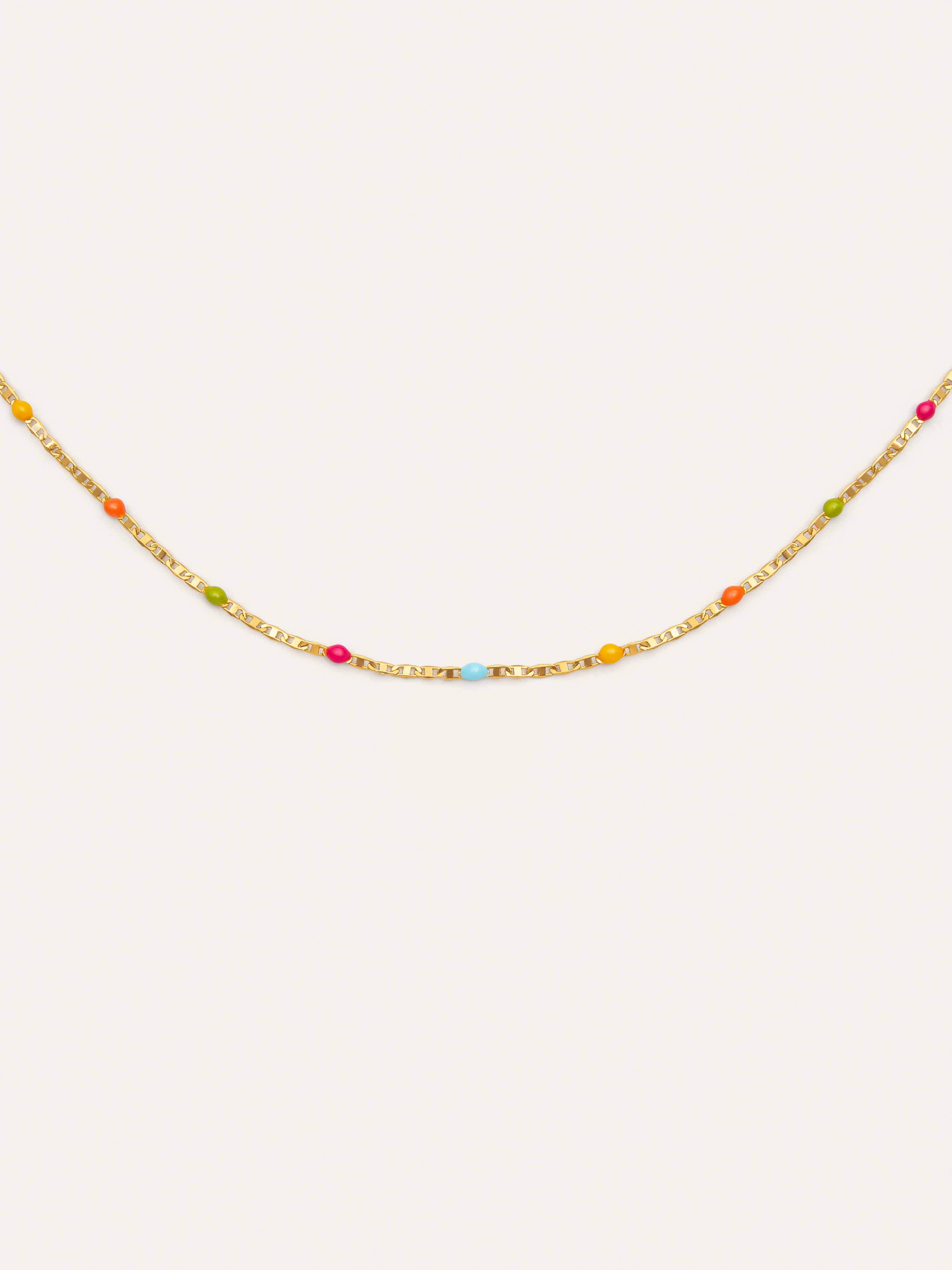 Collar Fine Enamel Colors Baño Oro