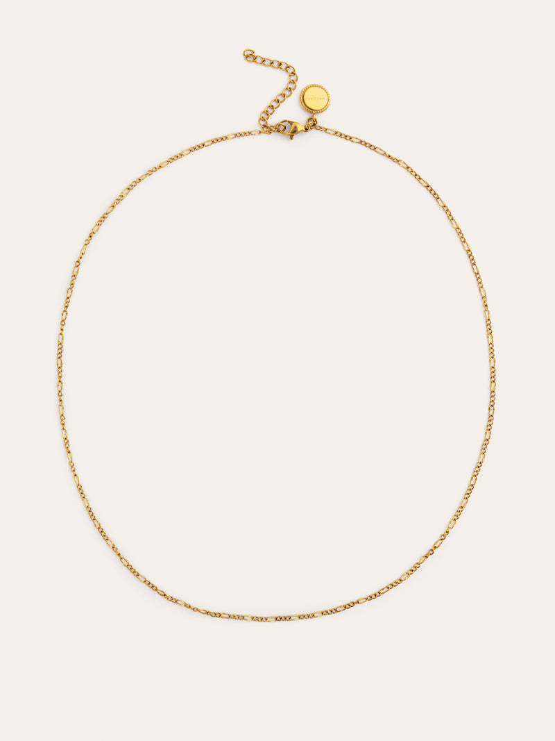 Fiore Steel Necklace with Gold Plating