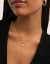 Collar Flower Heart Baño Oro