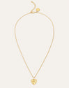 Collar Flower Heart Baño Oro