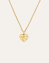 Collar Flower Heart Baño Oro