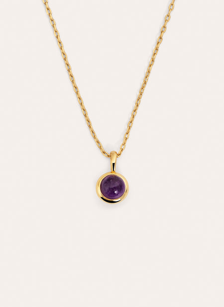 Galaxy Amethyst Gold Plated Necklace