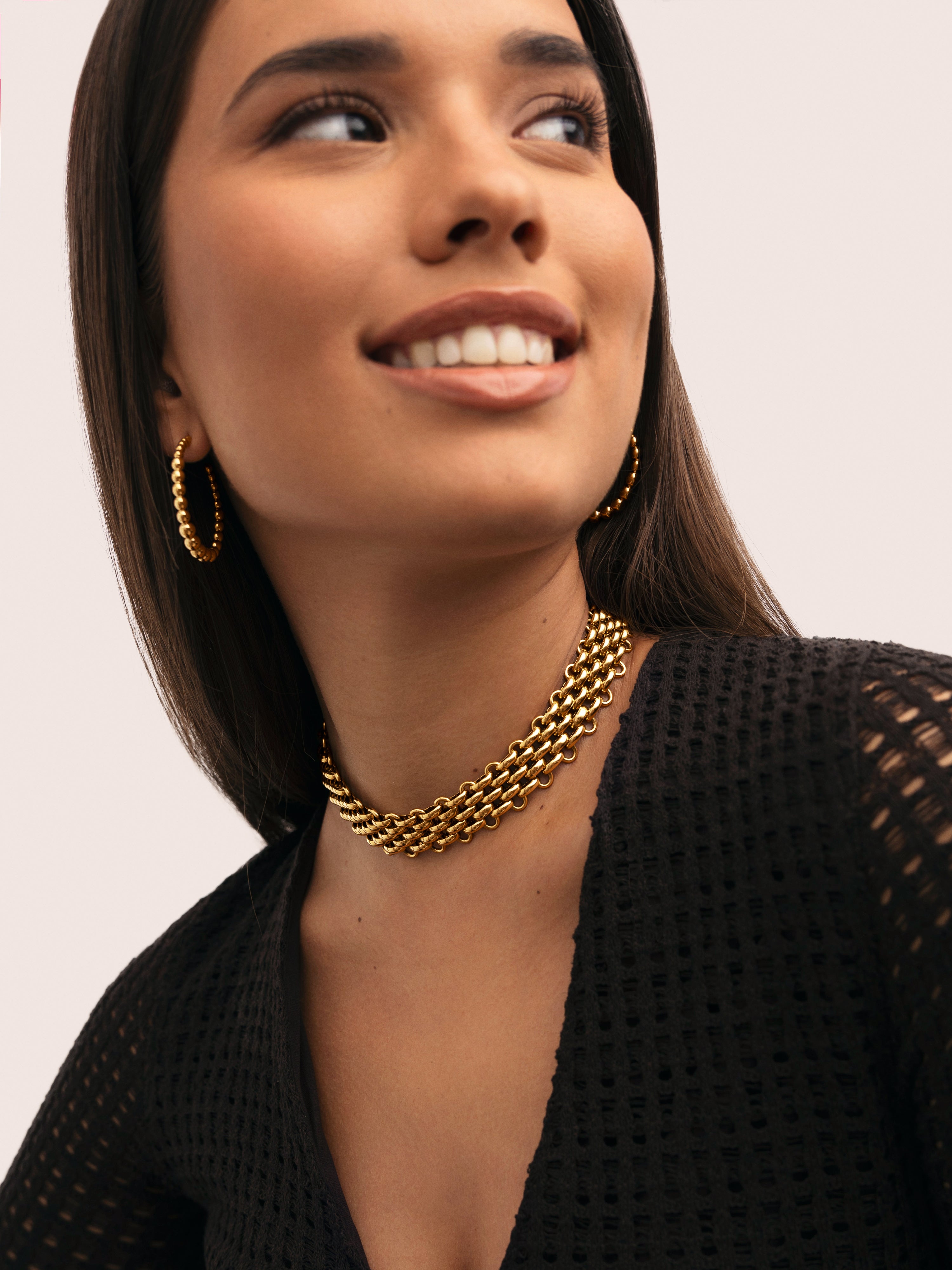 Galea Stainless Steel Gold Choker