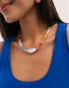 Collar Gummy Stones Acero Baño Oro