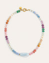 Collar Gummy Stones Acero Baño Oro