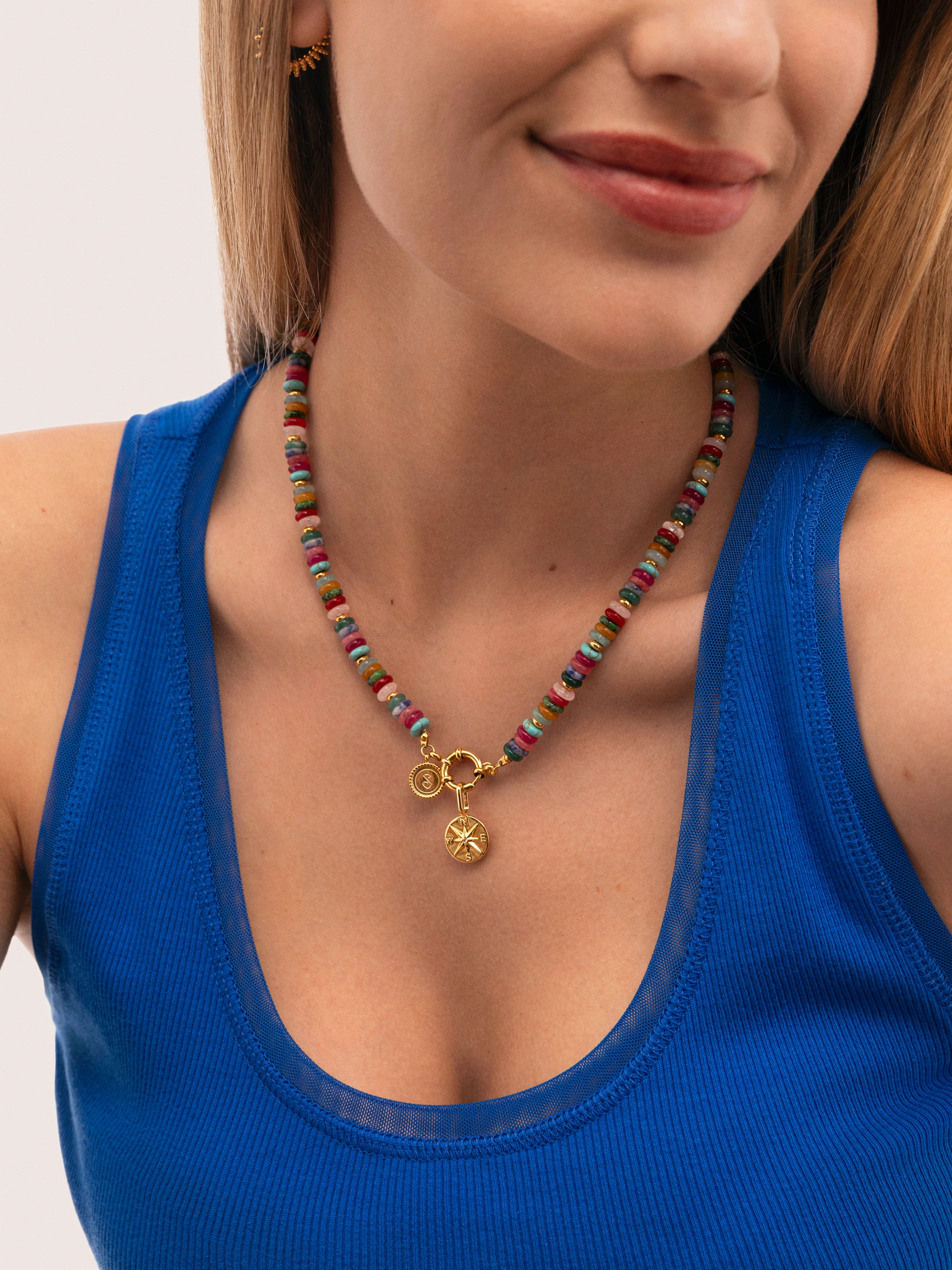 Charm Compass Rose Gold Plated