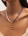Collar Índigo Pearl Acero Baño Oro