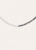 Indigo Pearl Necklace Stainless Steel 18kt Gold Plated