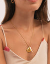 Collana Irida Acciaio Placcato Oro
