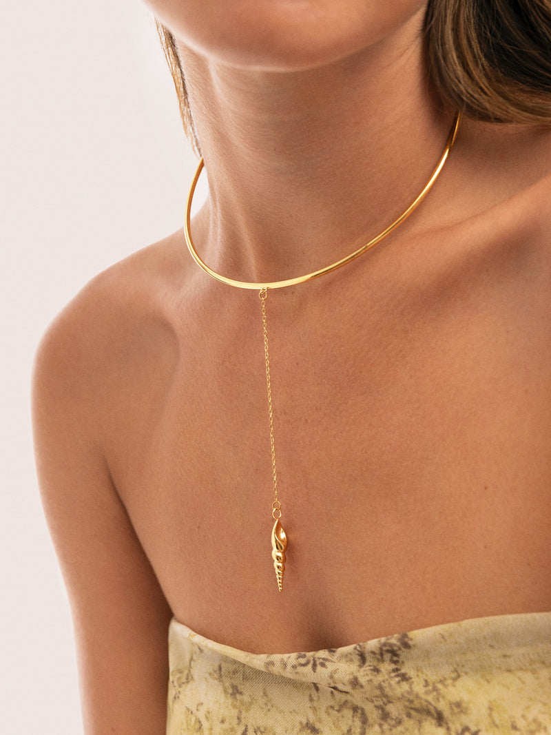 Choker Ítaca Acciaio Placcato Oro