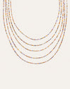 Long Crystals Cleopatra Stainless Steel Gold Necklace